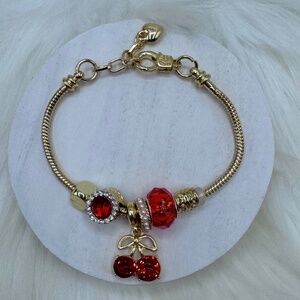 Cherry Pop Champagne Bracelet Charm